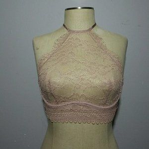VS high neck lace bralette 32C
